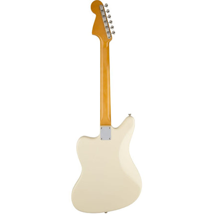 Fender Artist Johnny Marr Jaguar Electric Guitar, RW FB, Olympic White / Metallic KO-Olympic White