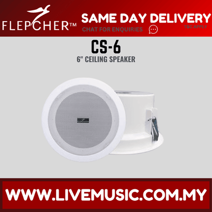 Flepcher CS-6 6" Ceiling Speaker With 6W/3W Transformer - ( CS6 CS 6 )