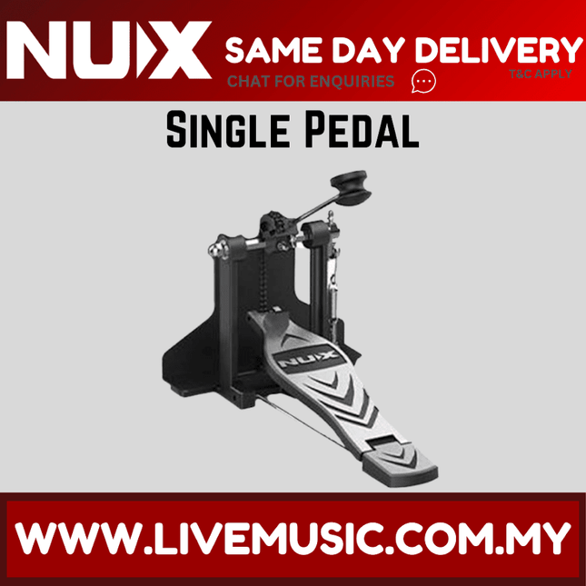 NUX Bass Drum Single Pedal Compatible For Majority Electronic And Portable Drum