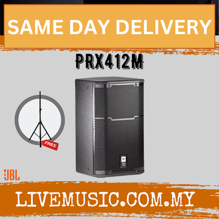 JBL PRX412M 1200W 12 inch Passive Speaker - Black - Each / Pair ( PRX-412M / PRX 412M )