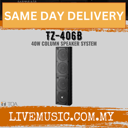 TOA Column Speaker TZ-406B 40W Column Speaker System - Black ( TZ406B / TZ 406 )