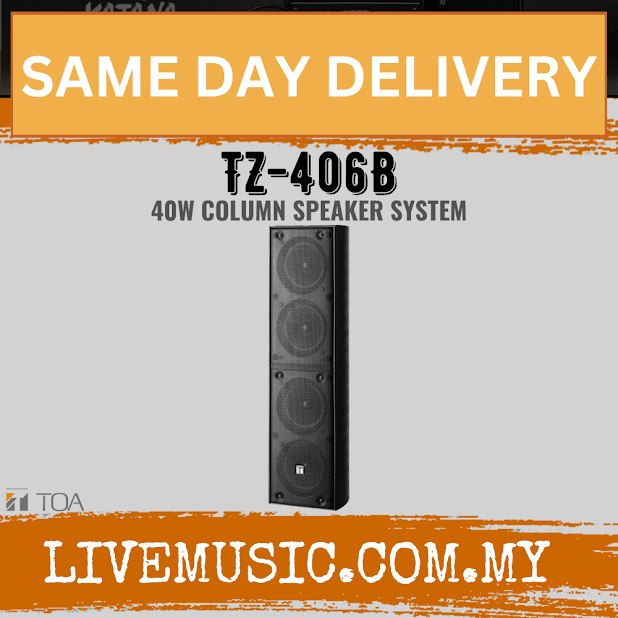 TOA Column Speaker TZ-406B 40W Column Speaker System - Black ( TZ406B / TZ 406 )