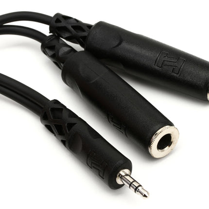 Hosa YMP-233 Y Cable, 3.5mm TRS to Dual 1/4inch TRSF (YMP233/YMP 233)