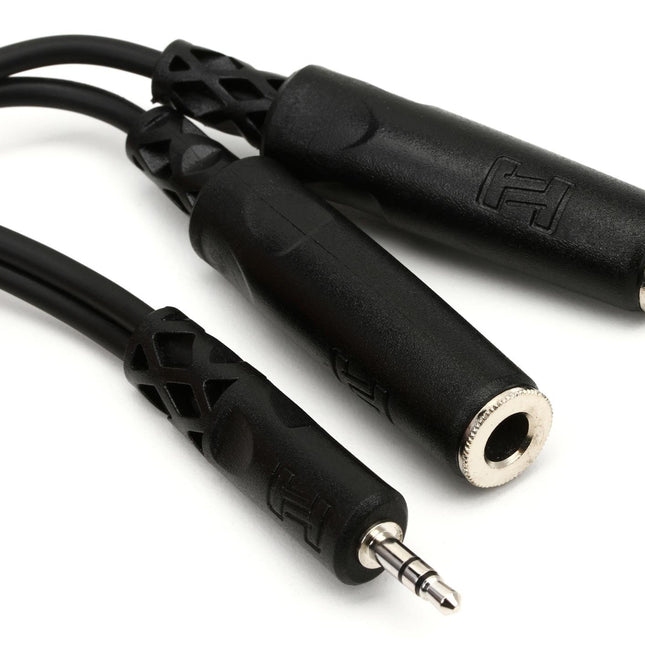 Hosa YMP-233 Y Cable, 3.5mm TRS to Dual 1/4inch TRSF (YMP233/YMP 233)