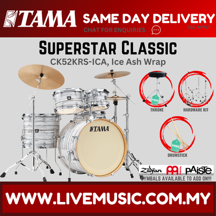 Tama Superstar Classic CK52KRS 5-Piece Drum Set Without Cymbal Set - ( NO CYMBAL ) ( CK-52KRS )
