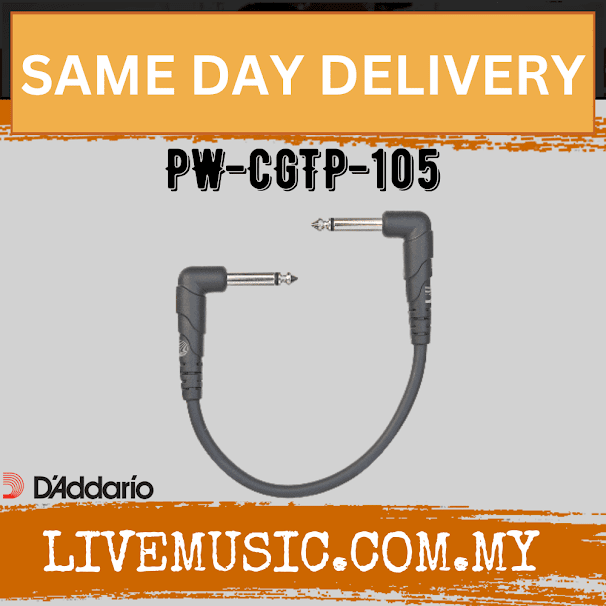 D'addario PW-CGTP-105 Classic Series Patch Cable, Right-angle to Right-angle, 0.5 Ft. ( PWCGTP105 )