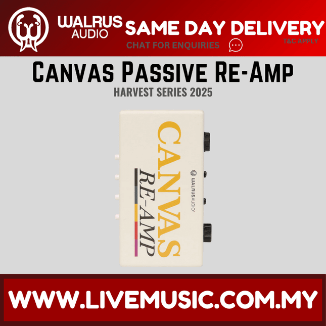 Walrus Audio Canvas Passive Re-Amp Guitar Effects Pedal, Harvest Series 2025 ( CanvasPassive )