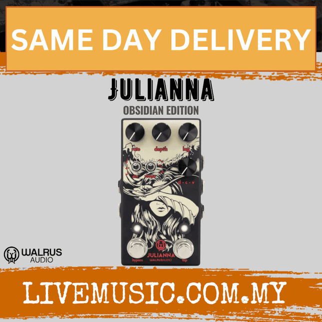 Walrus Audio Julianna Stereo Chorus/Vibrato Guitar Effects Pedal, Obsidian Series
