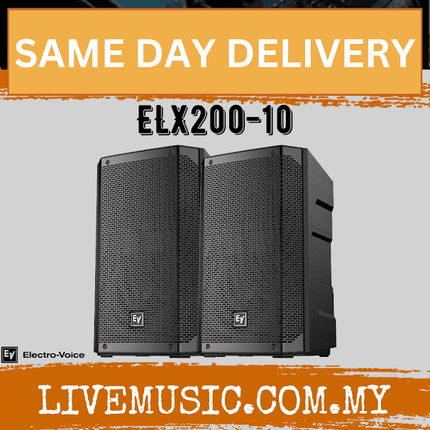 EV Electro-Voice ELX200-10 1200W 10" Passive Speaker With Speaker Stand And Cable - Pair ( ELX200 10 / ELX20010 )