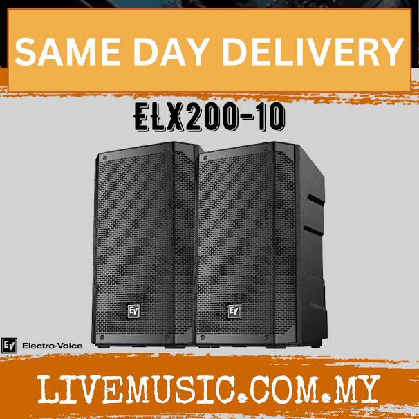 EV Electro-Voice ELX200-10 1200W 10" Passive Speaker With Speaker Stand And Cable - Pair ( ELX200 10 / ELX20010 )