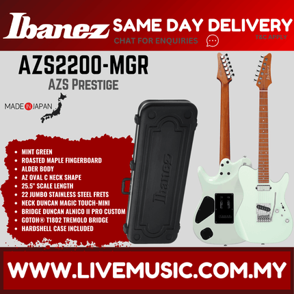 Ibanez Prestige AZS2200-MGR Electric Guitar, Mint Green ( AZS2200 MGR / AZS2200MGR )
