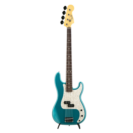 Fender FSR Collection Hybrid II Precision Bass Guitar, RW FB, Teal Green Metallic