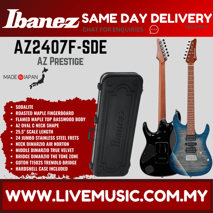 Ibanez AZ2407F-SDE Az Prestige Series Electric Guitar w/Case, Sodalite ( AZ2407F SDE / AZ2407FSDE )