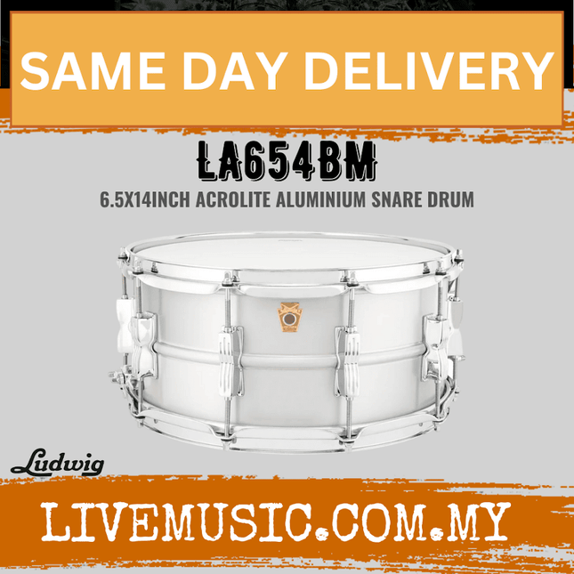 Ludwig LA654BM 6.5x14inch Acrolite Aluminium Snare Drum