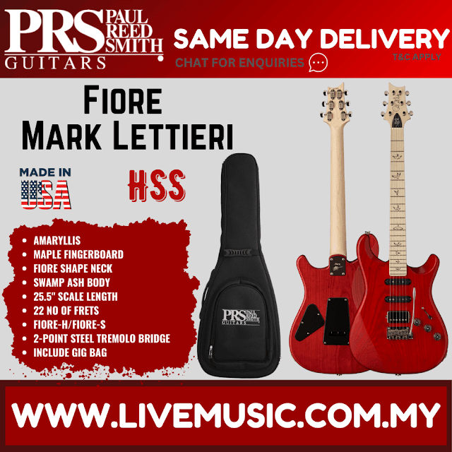 PRS Mark Lettieri Fiore Electric Guitar w/Bag, Amaryllis