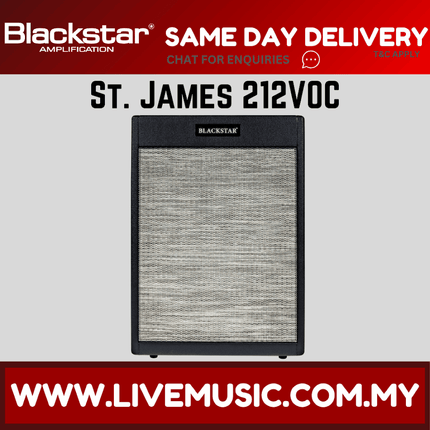 Blackstar St. James 212VOC Fawn Cabinet - Black ( St James 212VOC / StJames212VOC / 212VOC )
