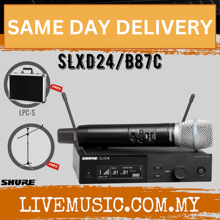 Shure SLXD24/B87C Wireless System with Beta 87C Handheld Transmitter ( SLXD SLXD24-B87C / SLXD24B87C )