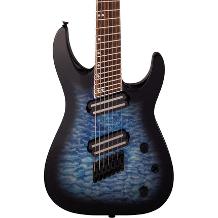 Jackson X Series Soloist SLATX7 QM Multi-Scale Electric Guitar - Trans Blue Burst