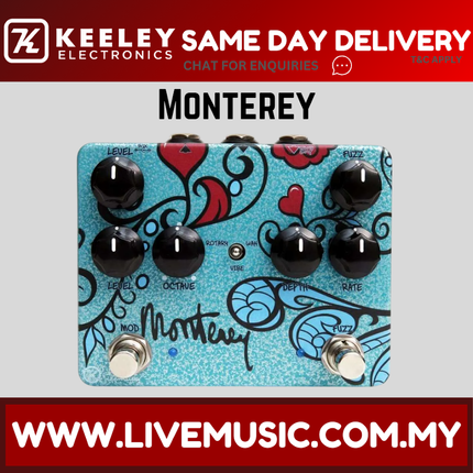 Keeley Monterey Rotary Fuzz Vibe Guitar Effects Pedal