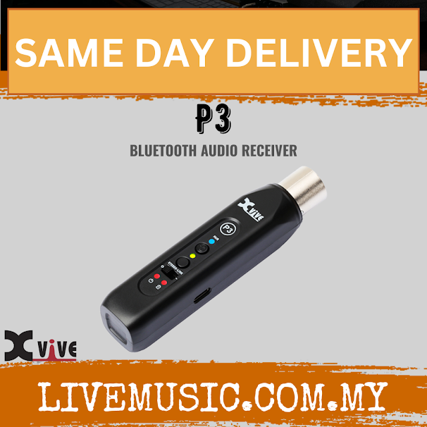 Xvive Audio P3 Mono Bluetooth Audio Receiver for Mixers and Active PA/DJ Systems ( P 3 / P-3 )