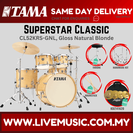 Tama Superstar Classic CL52KRS 5-Piece With KDZ141620 Cymbal Set - ( CL-52KRS )