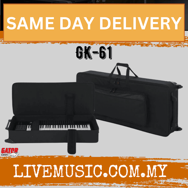 Gator GK-61 Semi-Rigid Lightweight 61Key Keyboard Case (GK61)