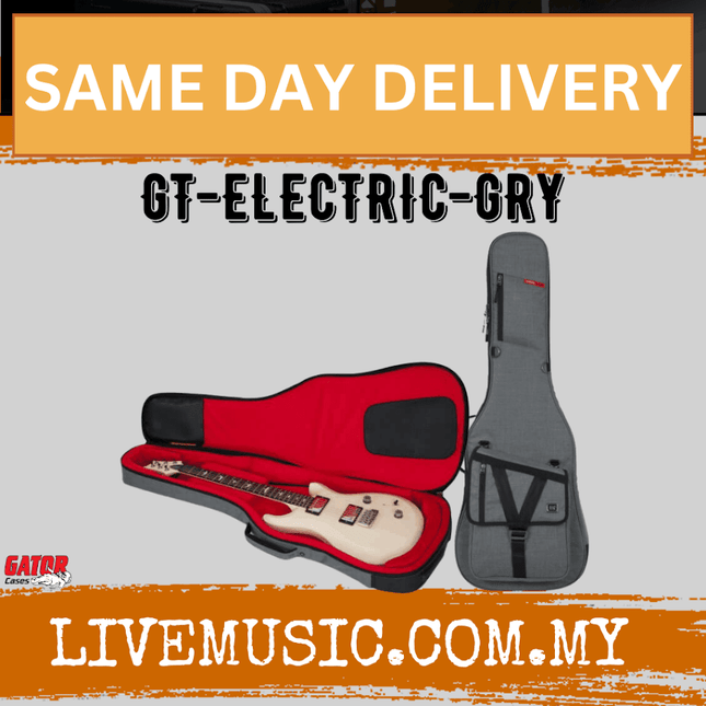 Gator GT-ELECTRIC-GRY - Transit Series Electric Guitar Gig Bag - Grey