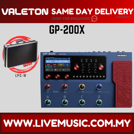 Valeton GP-200X Guitar Multi-Effect Amp Simulator w/Hardcase - ( GP200X / GP 200X / GP-200 / GP200 )