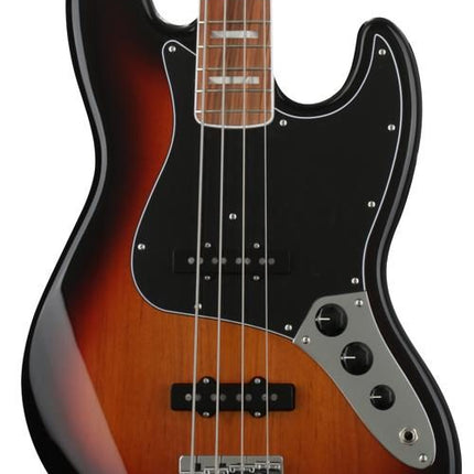 Fender Vintera 70s Jazz Bass Guitar, Pau Ferro Fretboard with Gig Bag - 3-Tone Sunburst