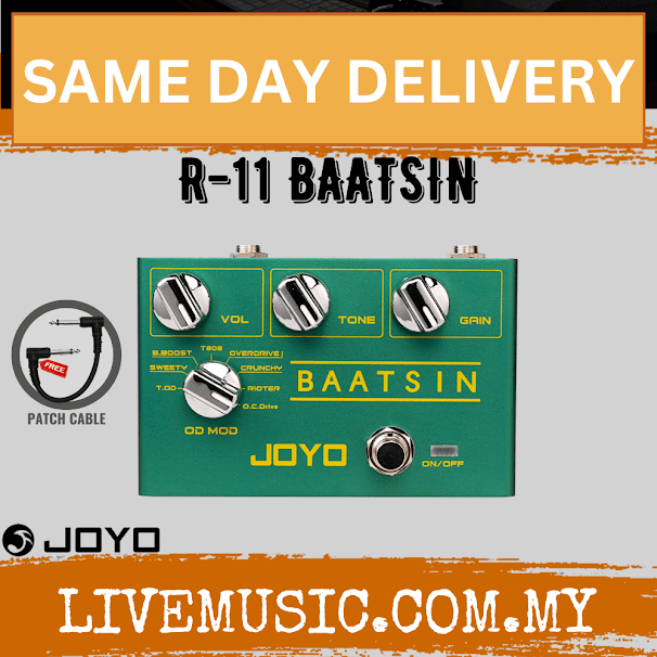 Joyo R-11 BAATSIN Distortion And Overdrive Multi Effect Pedal Pure Analog Circuit With 8 Different Mode ( R11 / R 11 )