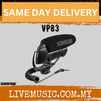 Shure VP83 LensHopper Camera-mount Compact Shotgun Microphone ( VP-83 / VP 83 )