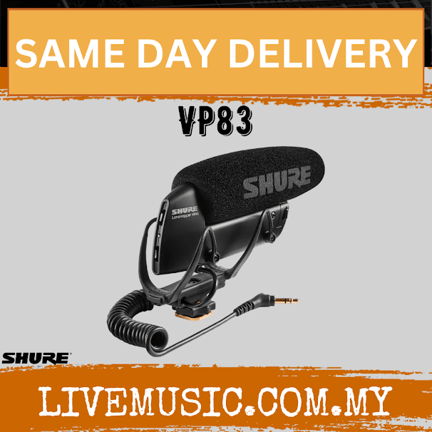 Shure VP83 LensHopper Camera-mount Compact Shotgun Microphone ( VP-83 / VP 83 )