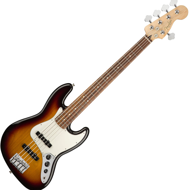 Fender Player Plus Jazz Bass V Guitar, Pau Ferro Fretboard - 3-Color Sunburst