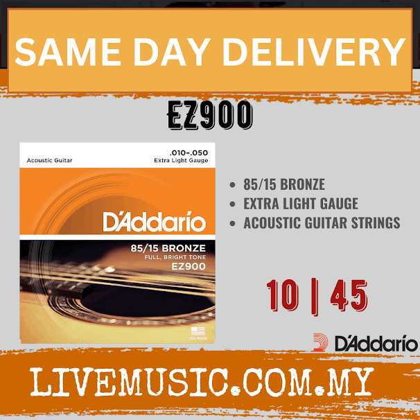 D'Addario EZ900 - 85/15 Bronze Acoustic Strings, Extra Light (10-50)(Daddario)