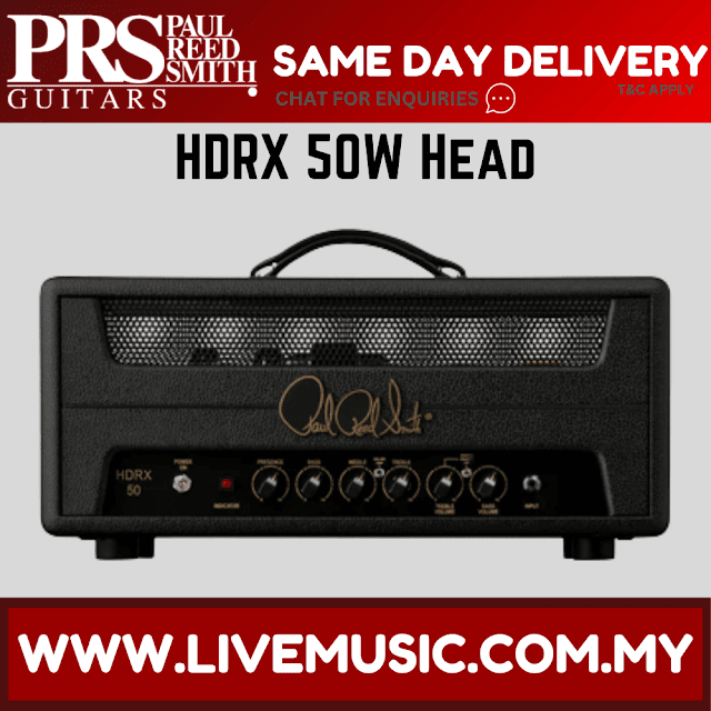 PRS HDRX 50W Amplifier Head, Black