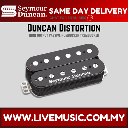 Seymour Duncan TB-6 Duncan Distortion Trembucker Pickup, Black (TB6)