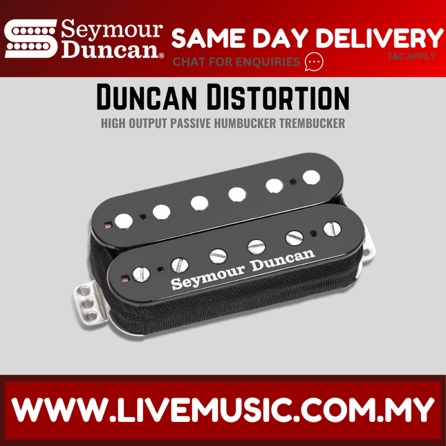 Seymour Duncan TB-6 Duncan Distortion Trembucker Pickup, Black (TB6)