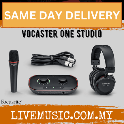 Focusrite Vocaster One USB-C Studio Podcasting Audio Interface Bundle