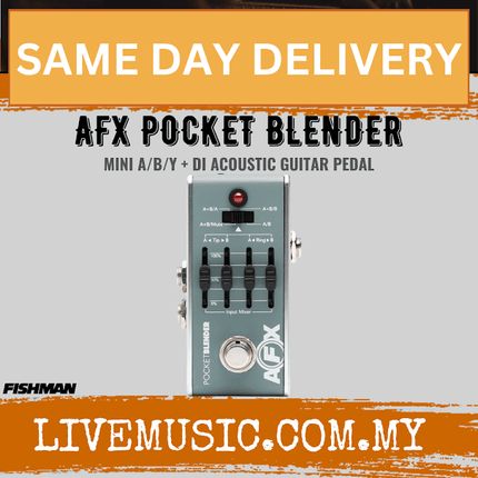 Fishman AFX POCKET BLENDER Mini A/B/Y + DI Acoustic Guitar Pedal (AFXPOCKETBLENDER/AFX-POCKET-BLENDER)