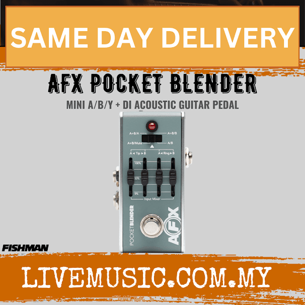 Fishman AFX POCKET BLENDER Mini A/B/Y + DI Acoustic Guitar Pedal (AFXPOCKETBLENDER/AFX-POCKET-BLENDER)