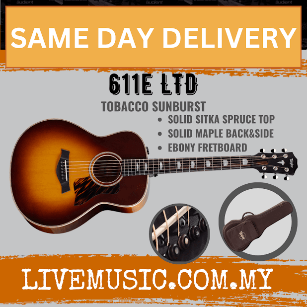 Taylor 611e-LTD Grand Theater Acoustic-Electric Guitar, Tobacco Sunburst