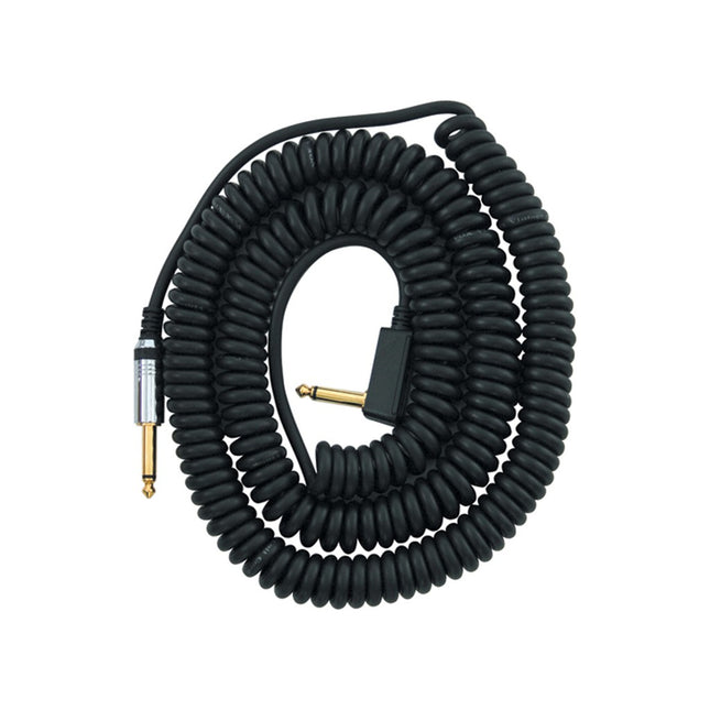 Vox VCC90 9M Vintage Coiled Guitar Cable - Black (VCC-90)