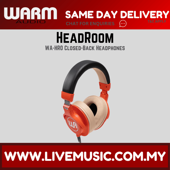 Warm Audio WA-HRO HeadRoom Closed-Back Headphones, Orange — ( WAHRO WA HRO )