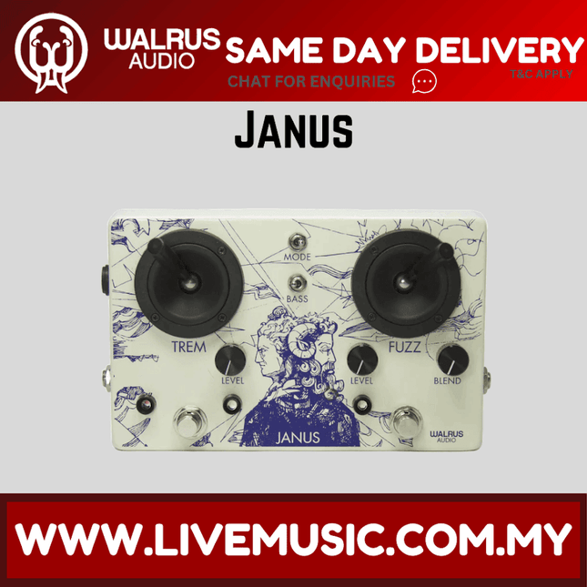 Walrus Audio Janus Fuzz & Tremolo w/ Joystick Control Guitar Effects Pedal