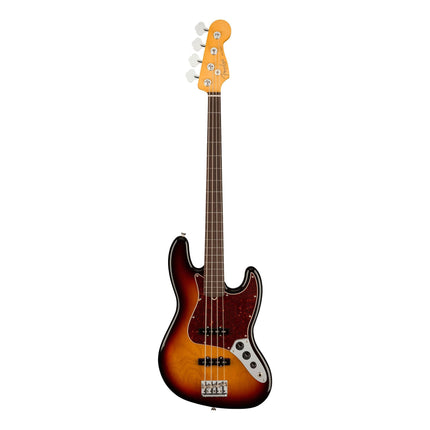 Fender American Professional II Fretless Jazz Bass Electric Guitar, Rosewood Fretboard - 3 Tone Sunburst