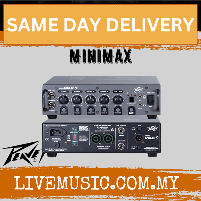 Peavey MiniMax 500-Watt Lightweight Bass Head (Mini Max/Mini-Max)