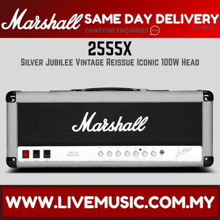 Marshall 2555X-E Silver Jubilee 100watt Tube Guitar Amplifier Head (2555X)