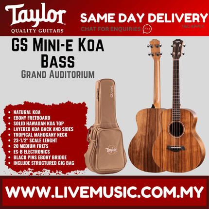 Taylor GS Mini-e Koa Bass Acoustic Guitar w/Bag