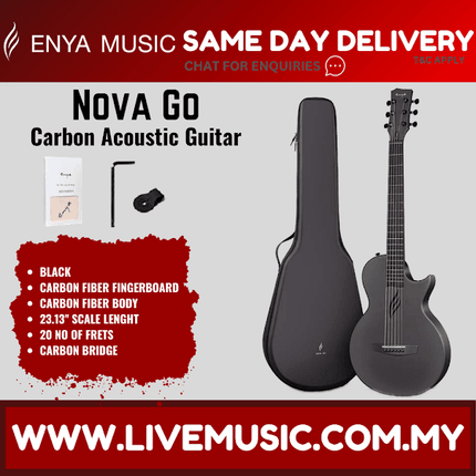 Enya Nova Go 35" Acoustic Guitar - Blue / Purple / White / Pink / Black ( NovaGo / Nova-Go )