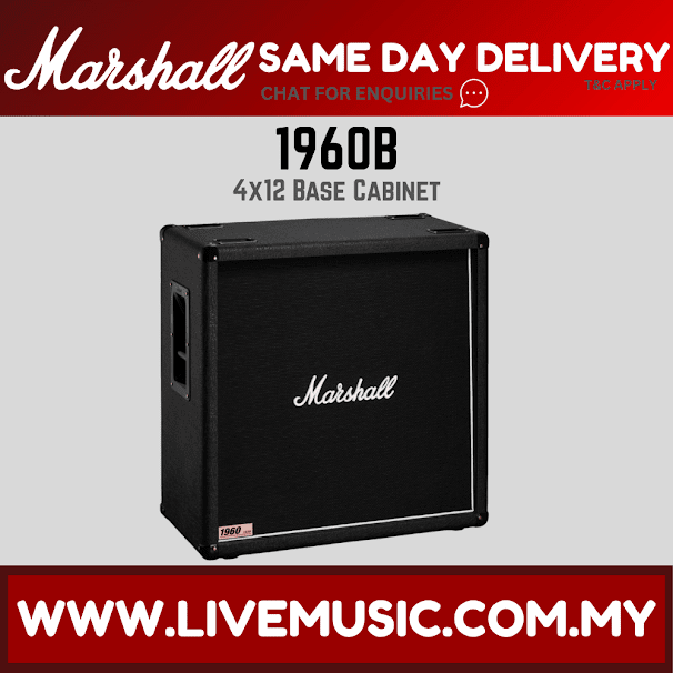 Marshall 1960B 4x12 inch 300watt Switchable Mono/Stereo Straight Extension Cabinet (1960-B)